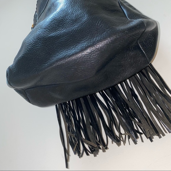 Rebecca Minkoff Black Leather Fringe Purse - Picture 6 of 11